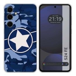 Funda Silicona para Samsung Galaxy S24 FE 5G diseño Camuflaje 03 Dibujos