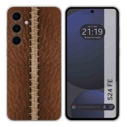 Funda Silicona para Samsung Galaxy S24 FE 5G diseño Cuero 01 Dibujos