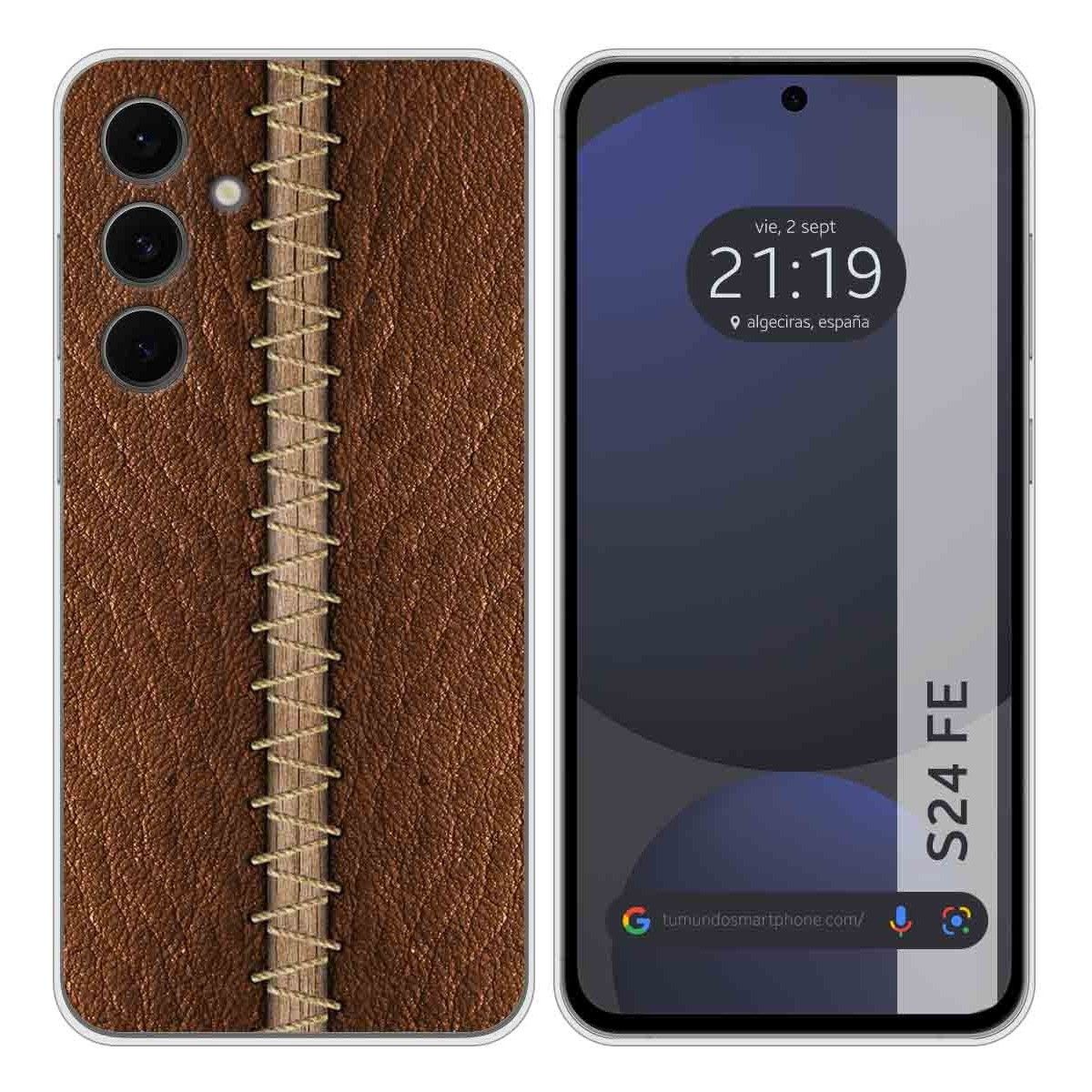 Funda Silicona para Samsung Galaxy S24 FE 5G diseño Cuero 01 Dibujos