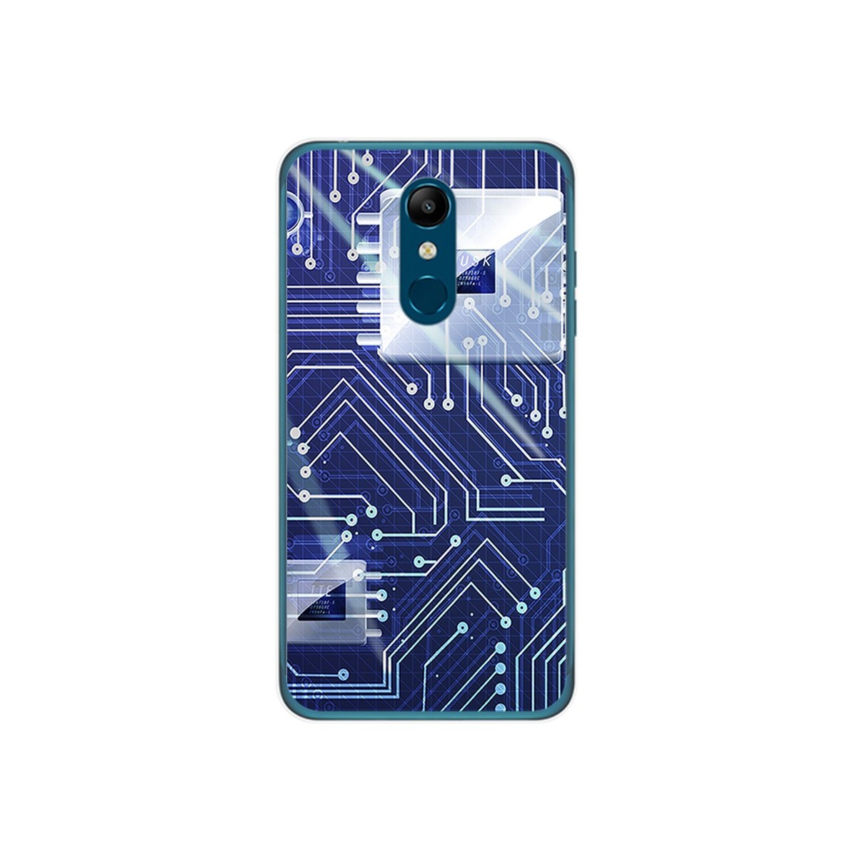 Funda Gel Tpu para Lg K11 Diseño Circuito Dibujos