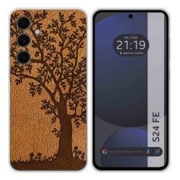 Funda Silicona para Samsung Galaxy S24 FE 5G diseño Cuero 03 Dibujos