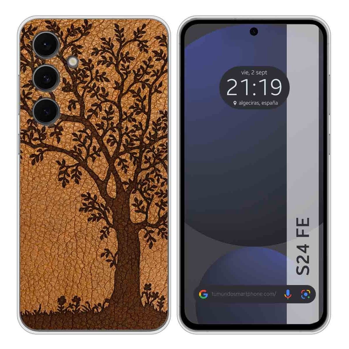 Funda Silicona para Samsung Galaxy S24 FE 5G diseño Cuero 03 Dibujos