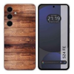 Funda Silicona para Samsung Galaxy S24 FE 5G diseño Madera 02 Dibujos