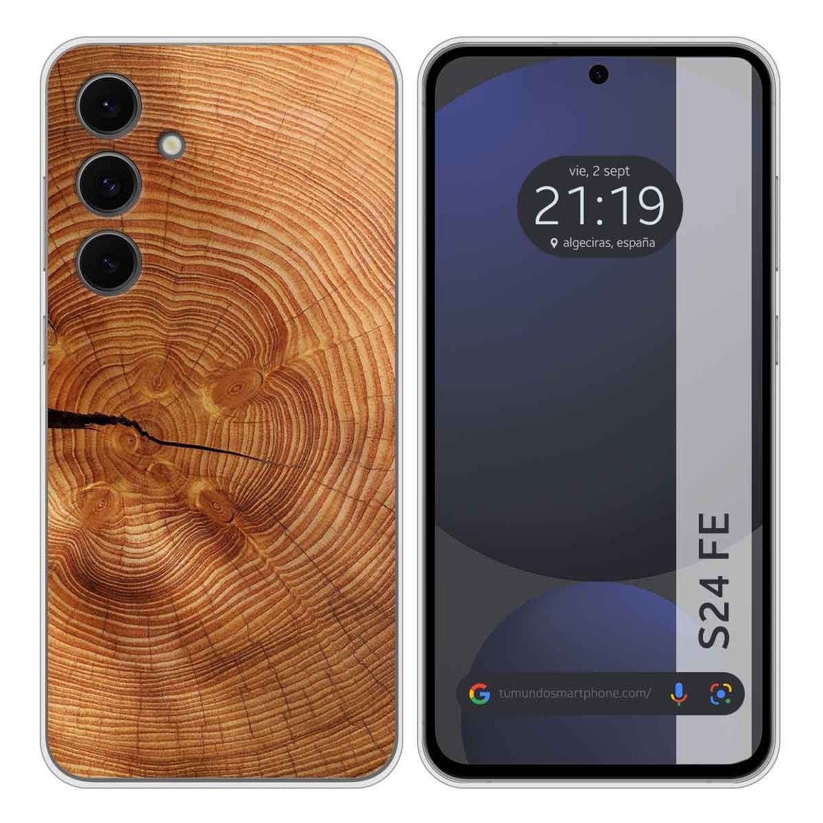 Funda Silicona para Samsung Galaxy S24 FE 5G diseño Madera 04 Dibujos