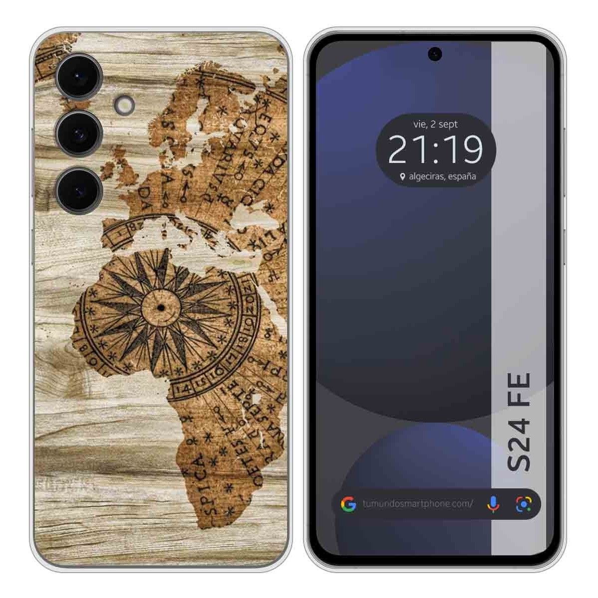 Funda Silicona para Samsung Galaxy S24 FE 5G diseño Madera 07 Dibujos