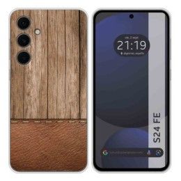 Funda Silicona para Samsung Galaxy S24 FE 5G diseño Madera 09 Dibujos