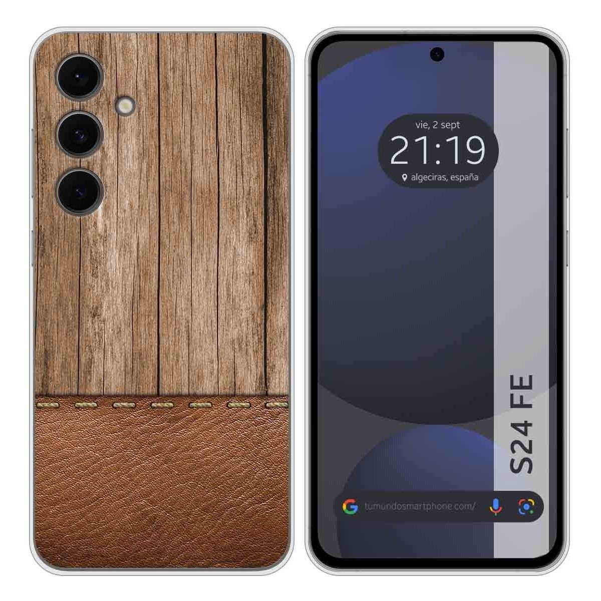 Funda Silicona para Samsung Galaxy S24 FE 5G diseño Madera 09 Dibujos