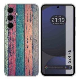 Funda Silicona para Samsung Galaxy S24 FE 5G diseño Madera 10 Dibujos
