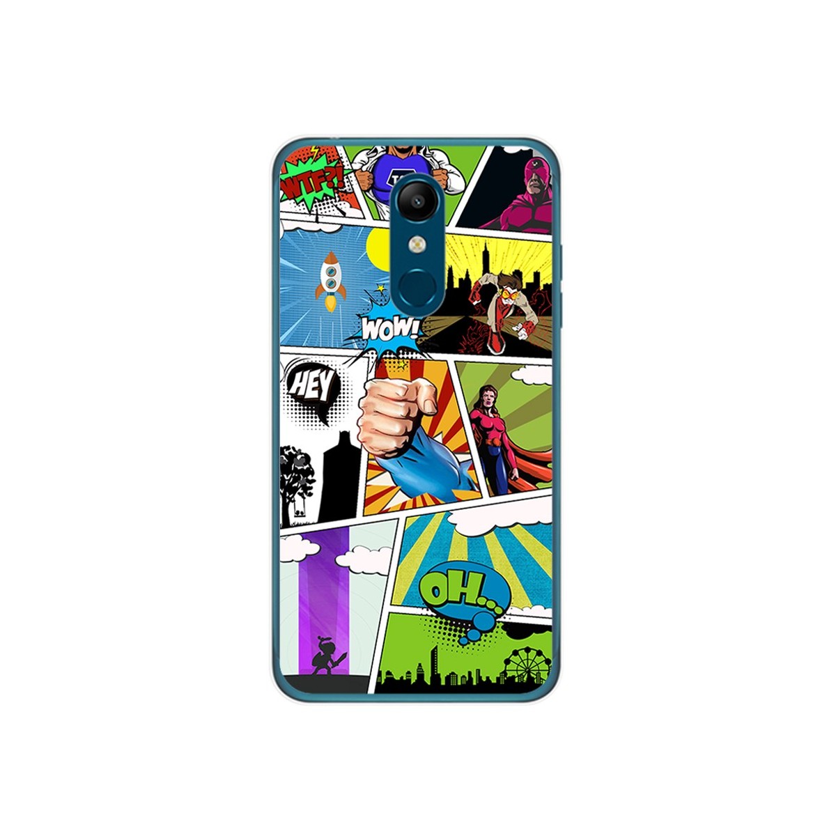 Funda Gel Tpu para Lg K11 Diseño Comic Dibujos