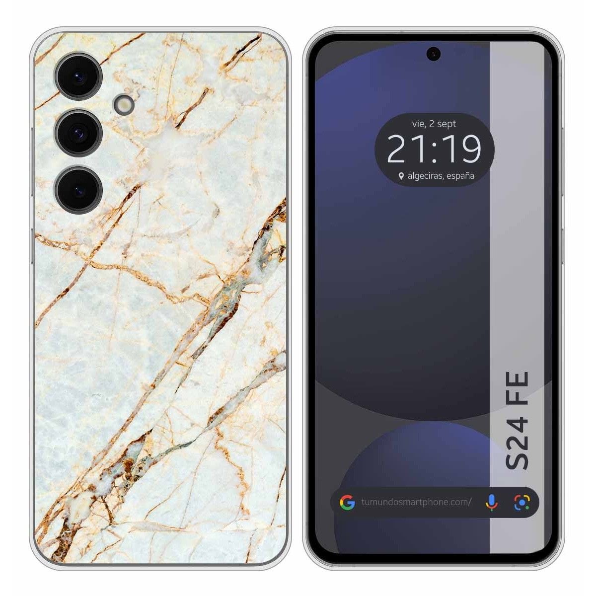 Funda Silicona para Samsung Galaxy S24 FE 5G diseño Mármol 13 Dibujos