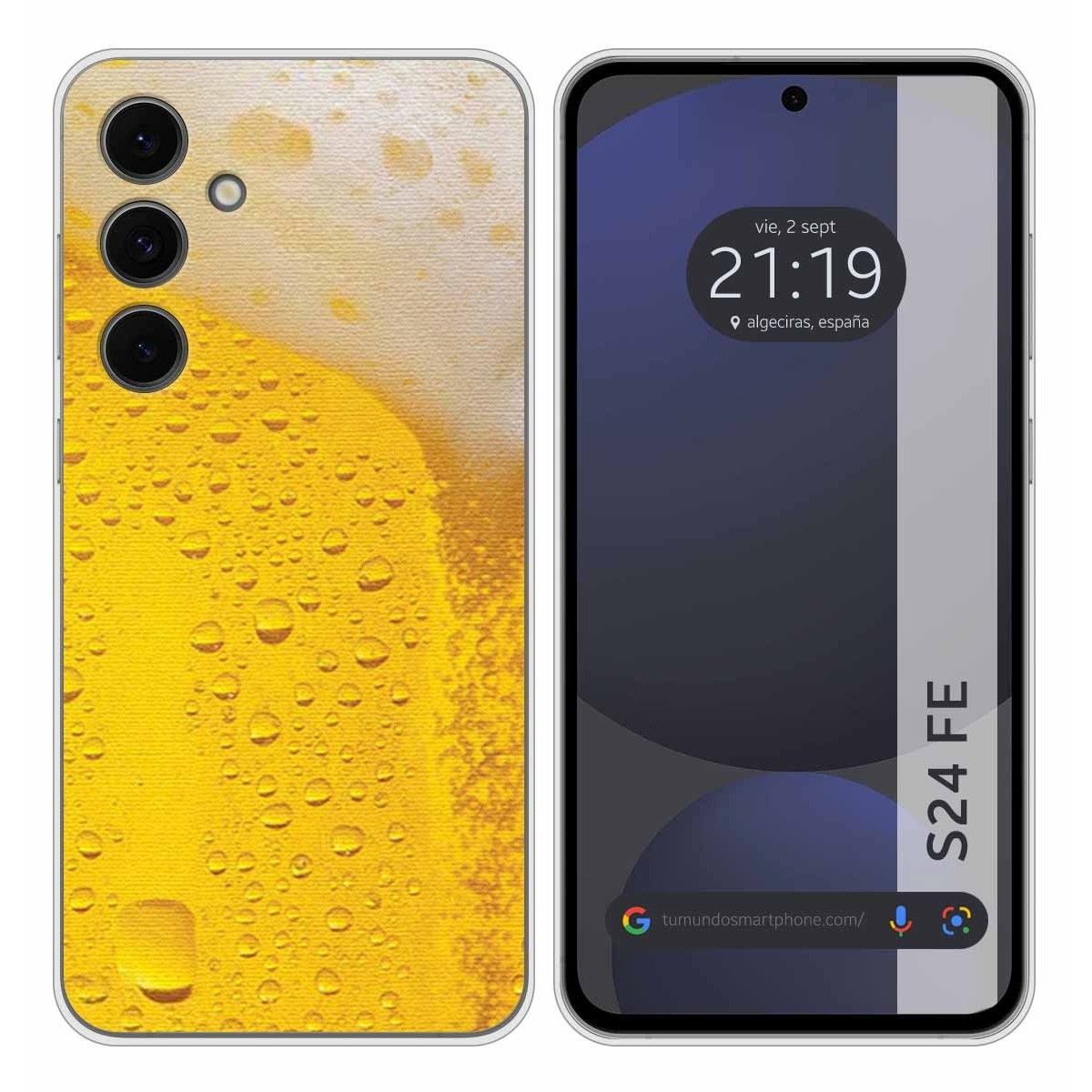 Funda Silicona para Samsung Galaxy S24 FE 5G diseño Cerveza Dibujos