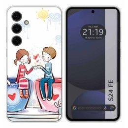 Funda Silicona para Samsung Galaxy S24 FE 5G diseño Café Dibujos