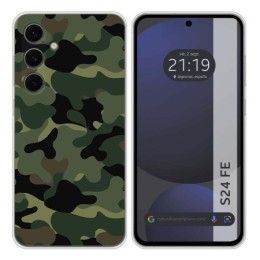 Funda Silicona para Samsung Galaxy S24 FE 5G diseño Camuflaje Dibujos
