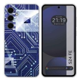 Funda Silicona para Samsung Galaxy S24 FE 5G diseño Circuito Dibujos