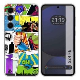 Funda Silicona para Samsung Galaxy S24 FE 5G diseño Comic Dibujos