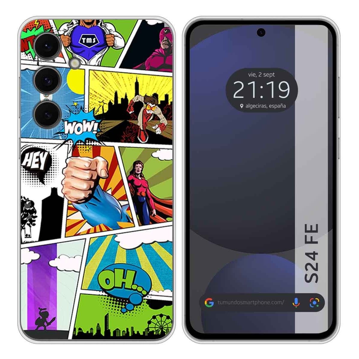 Funda Silicona para Samsung Galaxy S24 FE 5G diseño Comic Dibujos