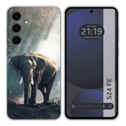 Funda Silicona para Samsung Galaxy S24 FE 5G diseño Elefante Dibujos