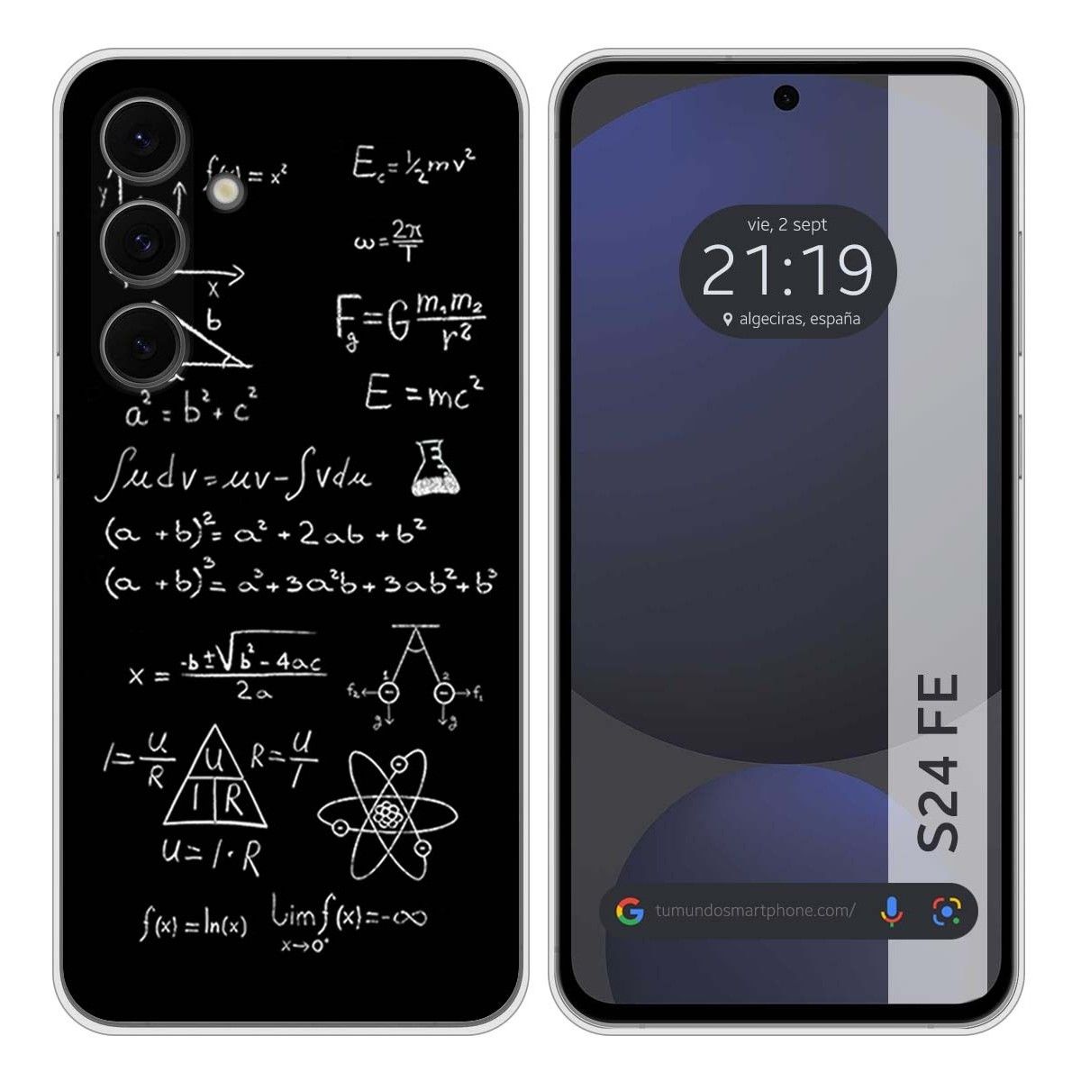 Funda Silicona para Samsung Galaxy S24 FE 5G diseño Formulas Dibujos