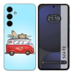 Funda Silicona para Samsung Galaxy S24 FE 5G diseño Furgoneta Dibujos