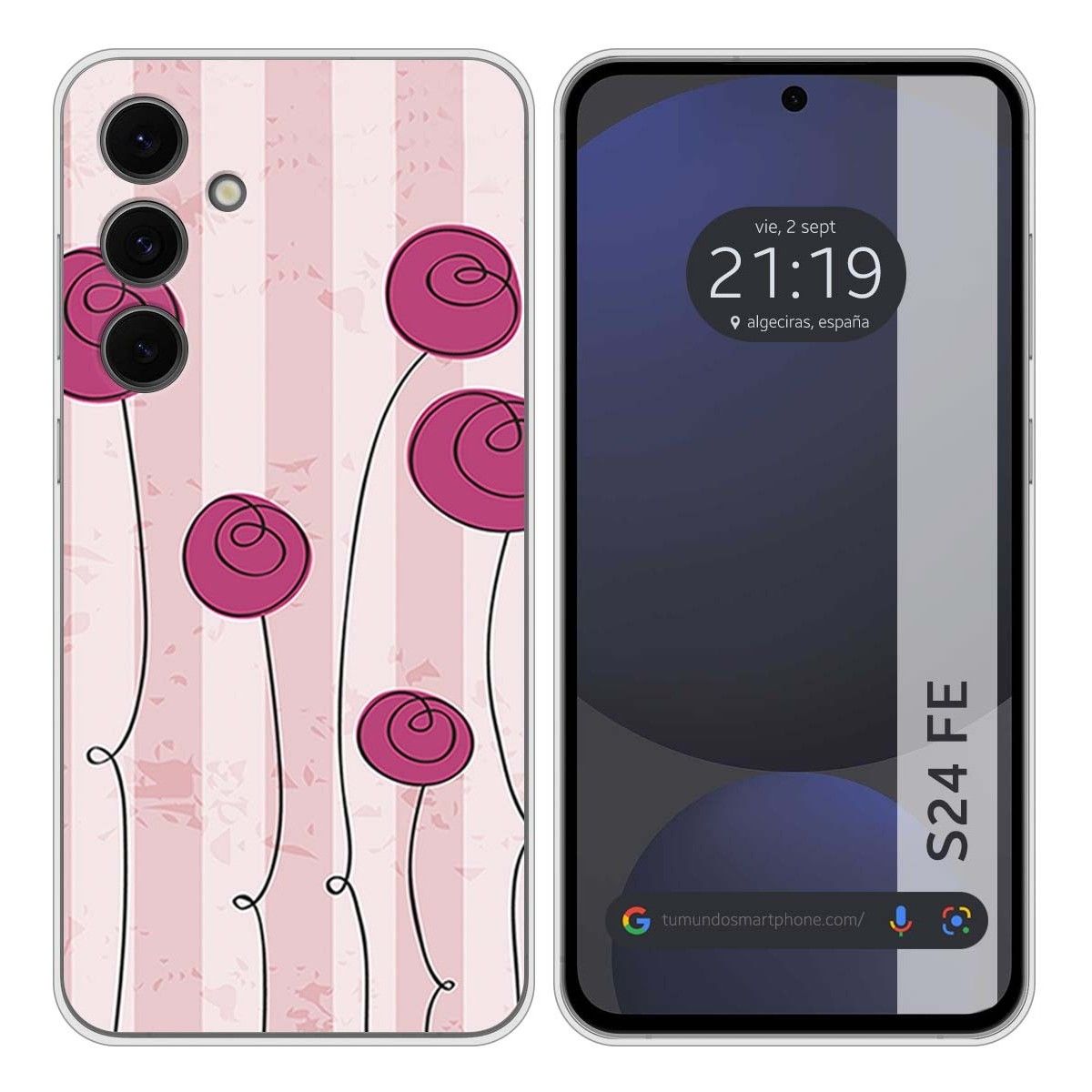Funda Silicona para Samsung Galaxy S24 FE 5G diseño Flores Vintage Dibujos