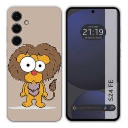 Funda Silicona para Samsung Galaxy S24 FE 5G diseño Leon Dibujos