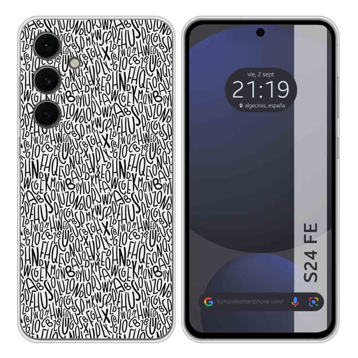 Funda Silicona para Samsung Galaxy S24 FE 5G diseño Letras Dibujos