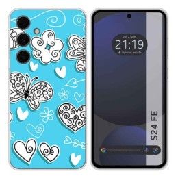 Funda Silicona para Samsung Galaxy S24 FE 5G diseño Mariposas Dibujos