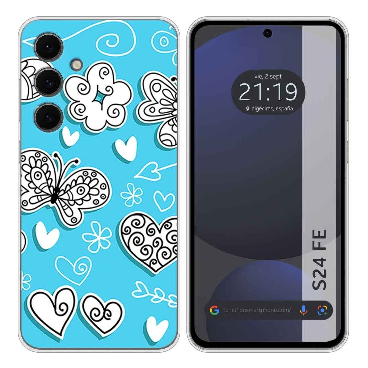 Funda Silicona para Samsung Galaxy S24 FE 5G diseño Mariposas Dibujos