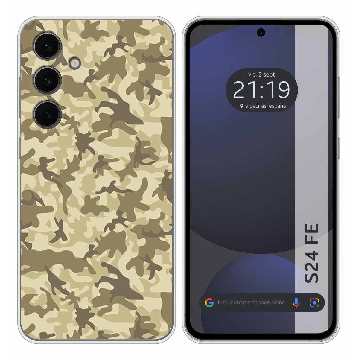 Funda Silicona para Samsung Galaxy S24 FE 5G diseño Sand Camuflaje Dibujos