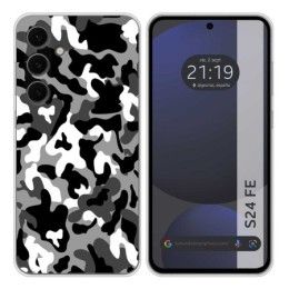 Funda Silicona para Samsung Galaxy S24 FE 5G diseño Snow Camuflaje Dibujos