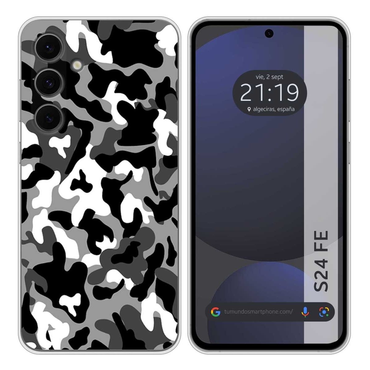 Funda Silicona para Samsung Galaxy S24 FE 5G diseño Snow Camuflaje Dibujos