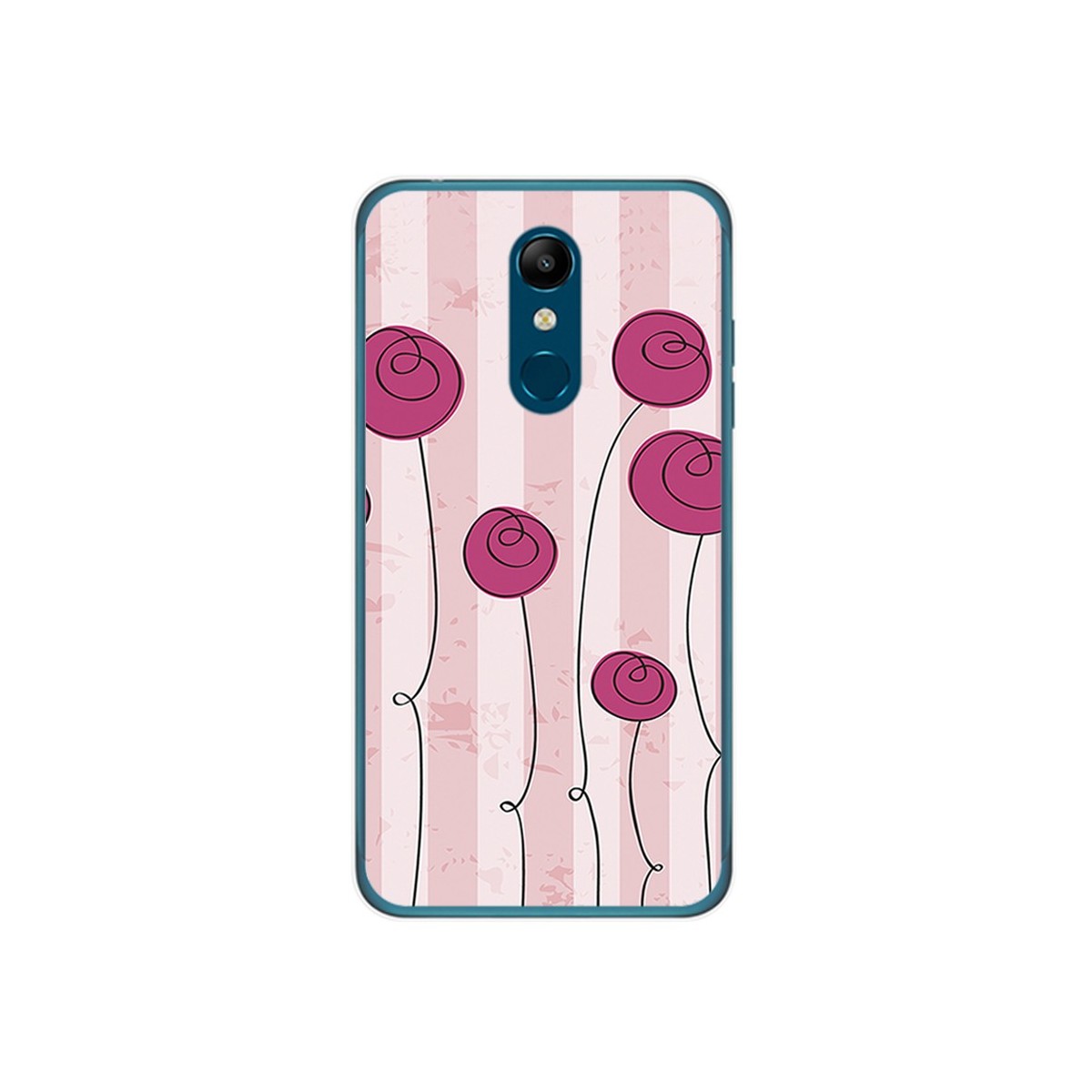 Funda Gel Tpu para Lg K11 Diseño Flores Vintage Dibujos