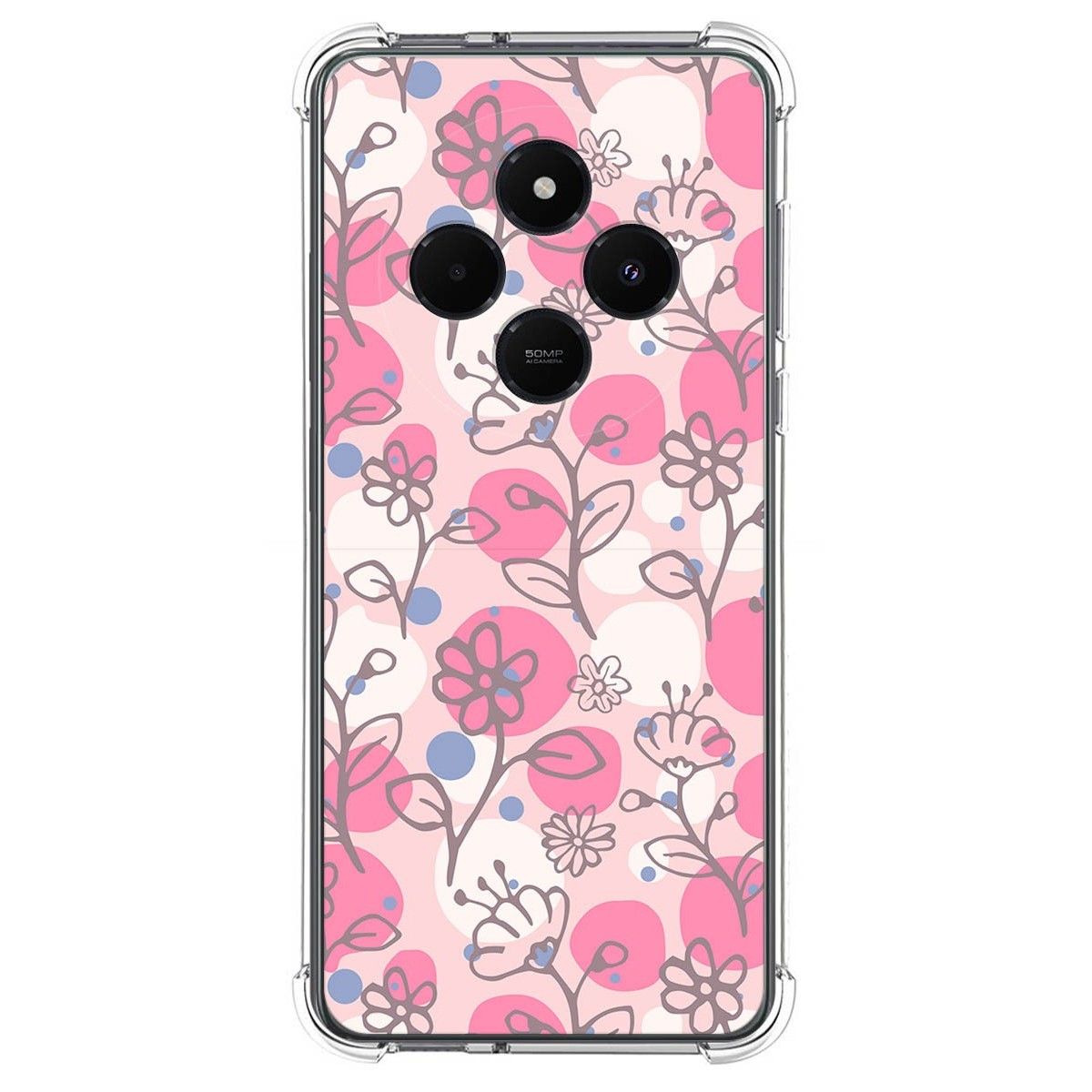 Funda Silicona Antigolpes para Xiaomi Poco C75 diseño Flores 07 Dibujos