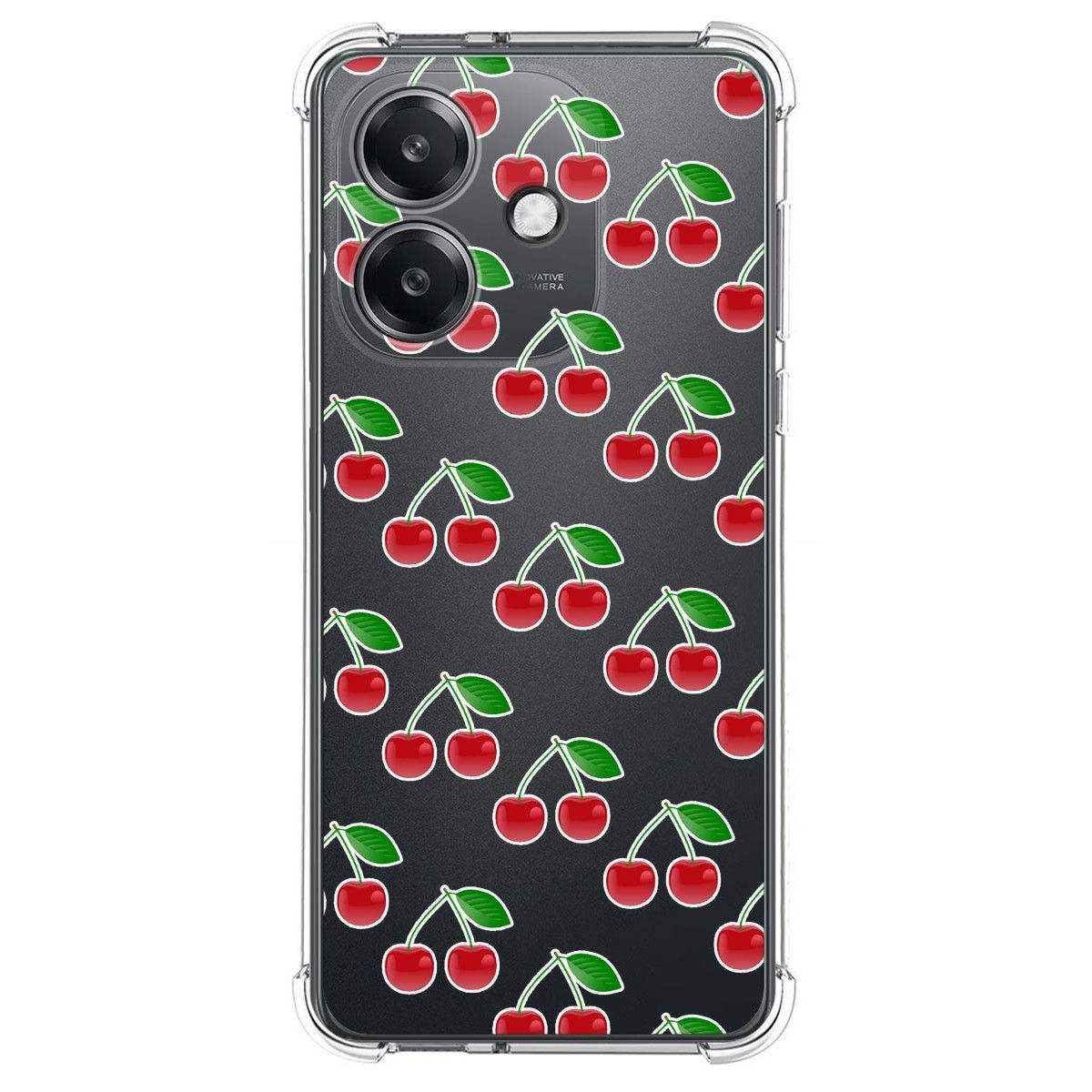 Funda Silicona Antigolpes para Oppo A60 5G diseño Cerezas Dibujos