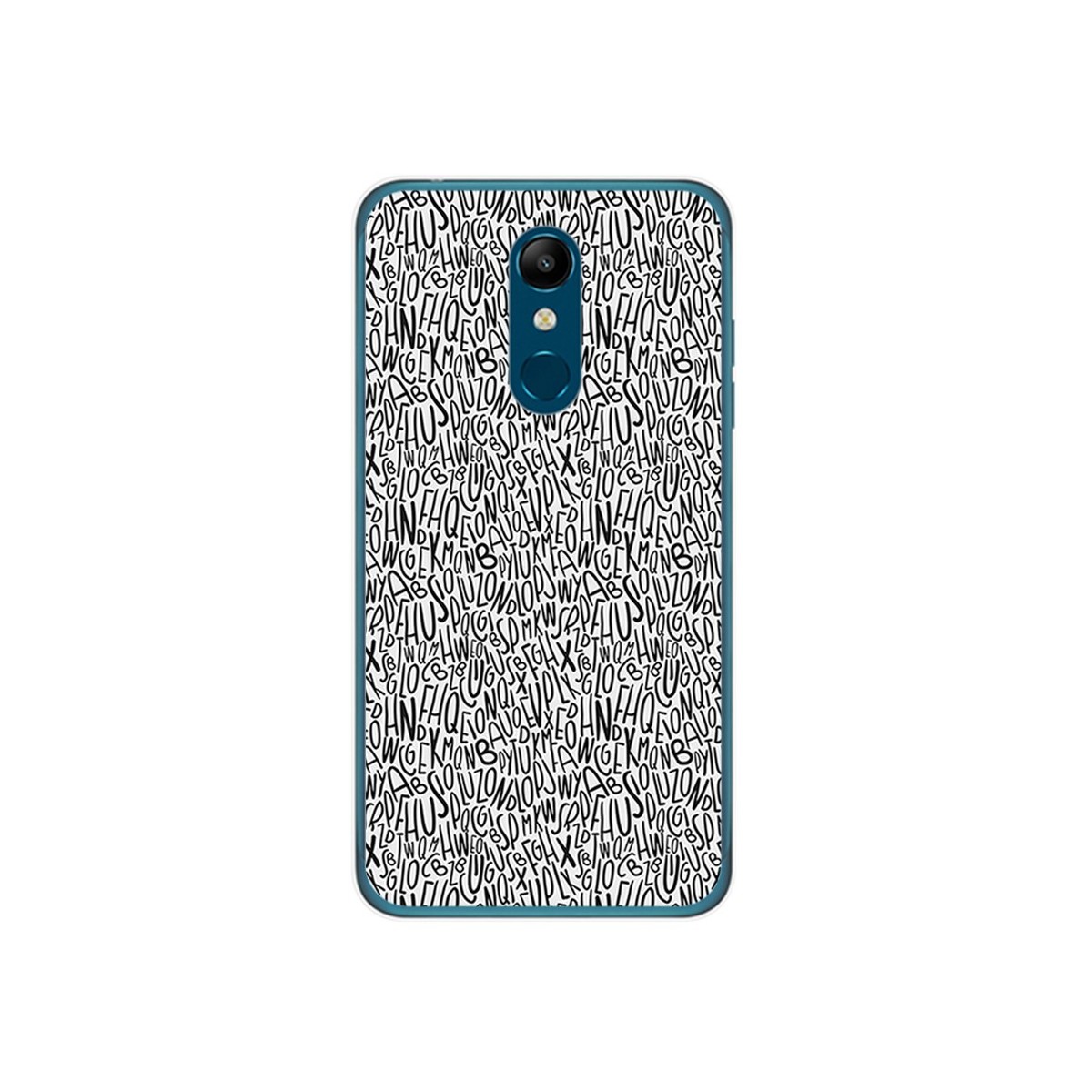 Funda Gel Tpu para Lg K11 Diseño Letras Dibujos
