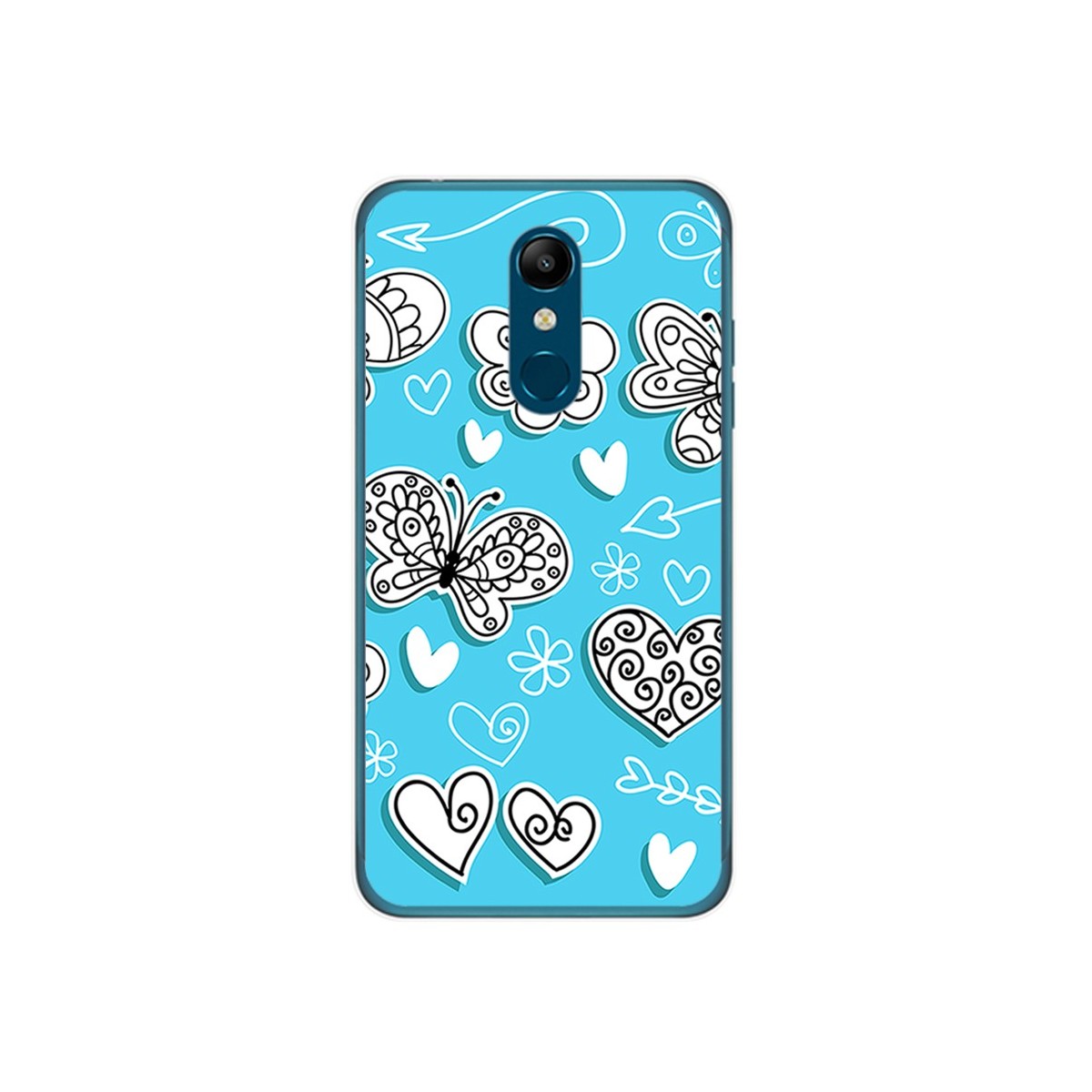 Funda Gel Tpu para Lg K11 Diseño Mariposas Dibujos