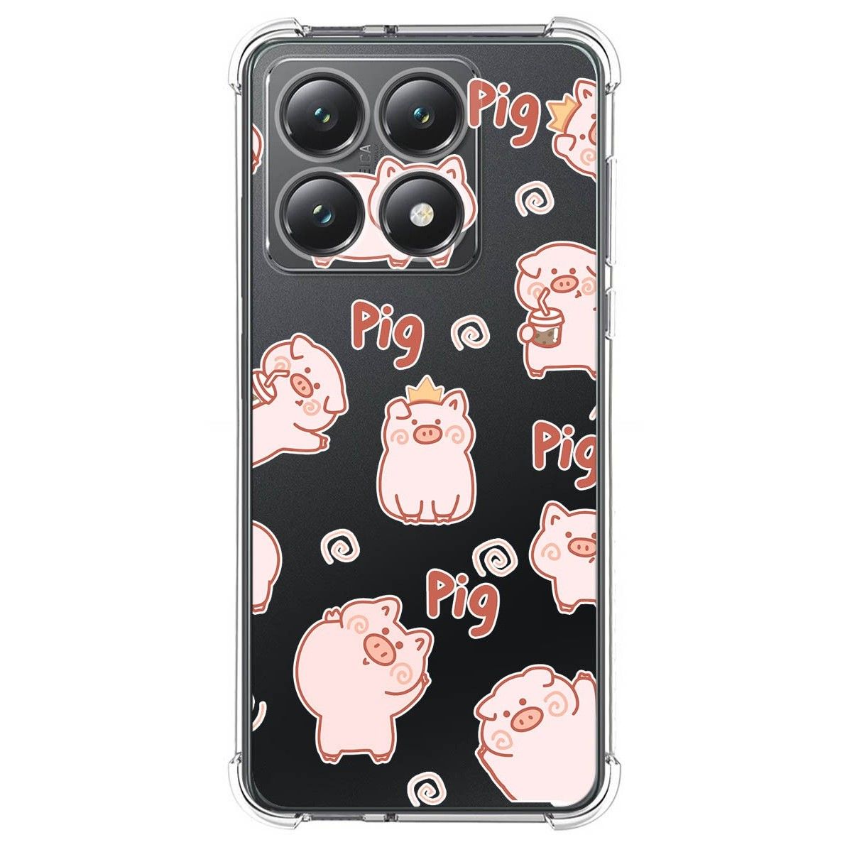 Funda Silicona Antigolpes para Xiaomi 14T Pro 5G diseño Cerdos Dibujos