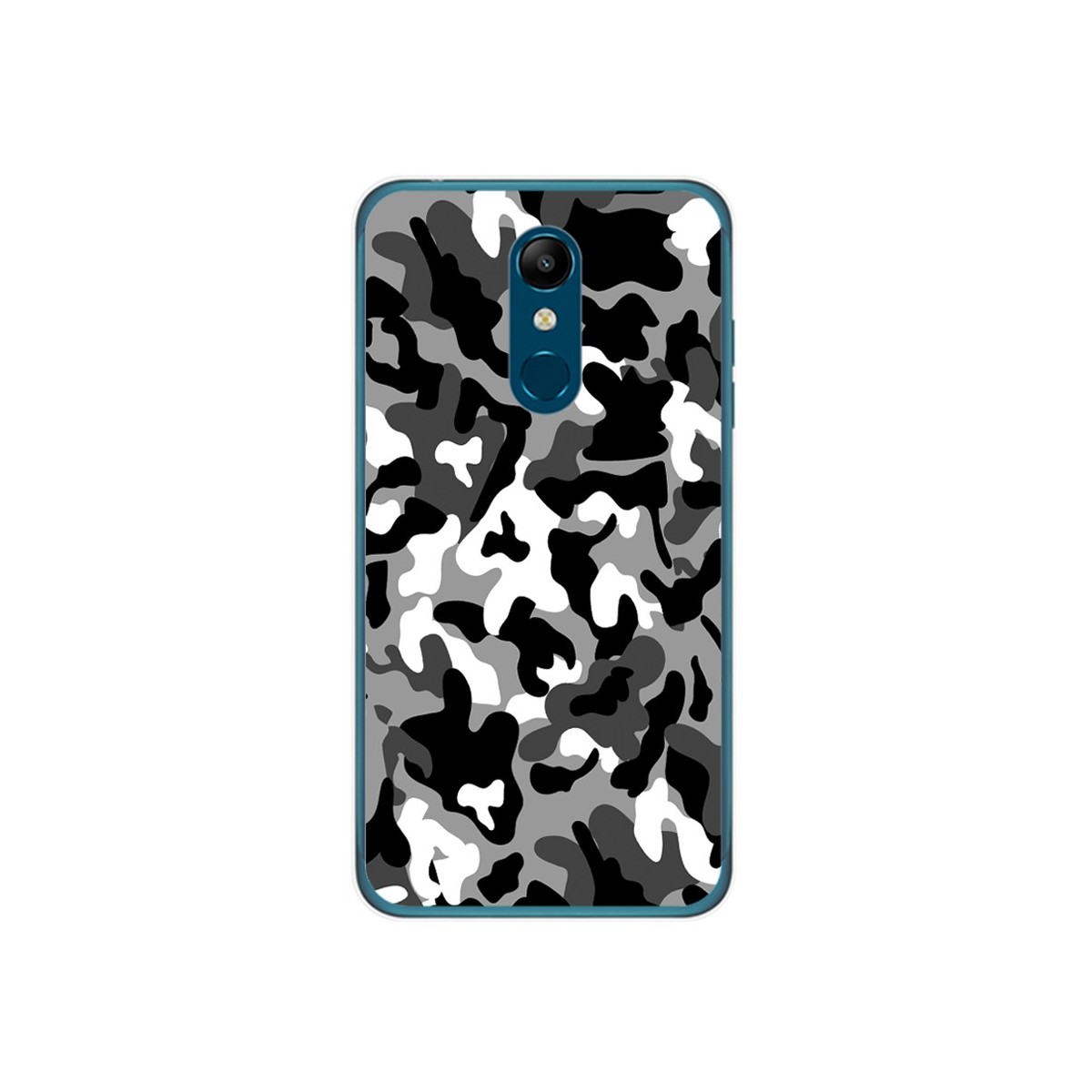 Funda Gel Tpu para Lg K11 Diseño Snow Camuflaje Dibujos