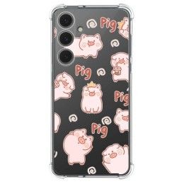 Funda Silicona Antigolpes para Samsung Galaxy S24 FE 5G diseño Cerdos Dibujos