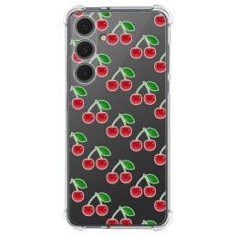 Funda Silicona Antigolpes para Samsung Galaxy S24 FE 5G diseño Cerezas Dibujos