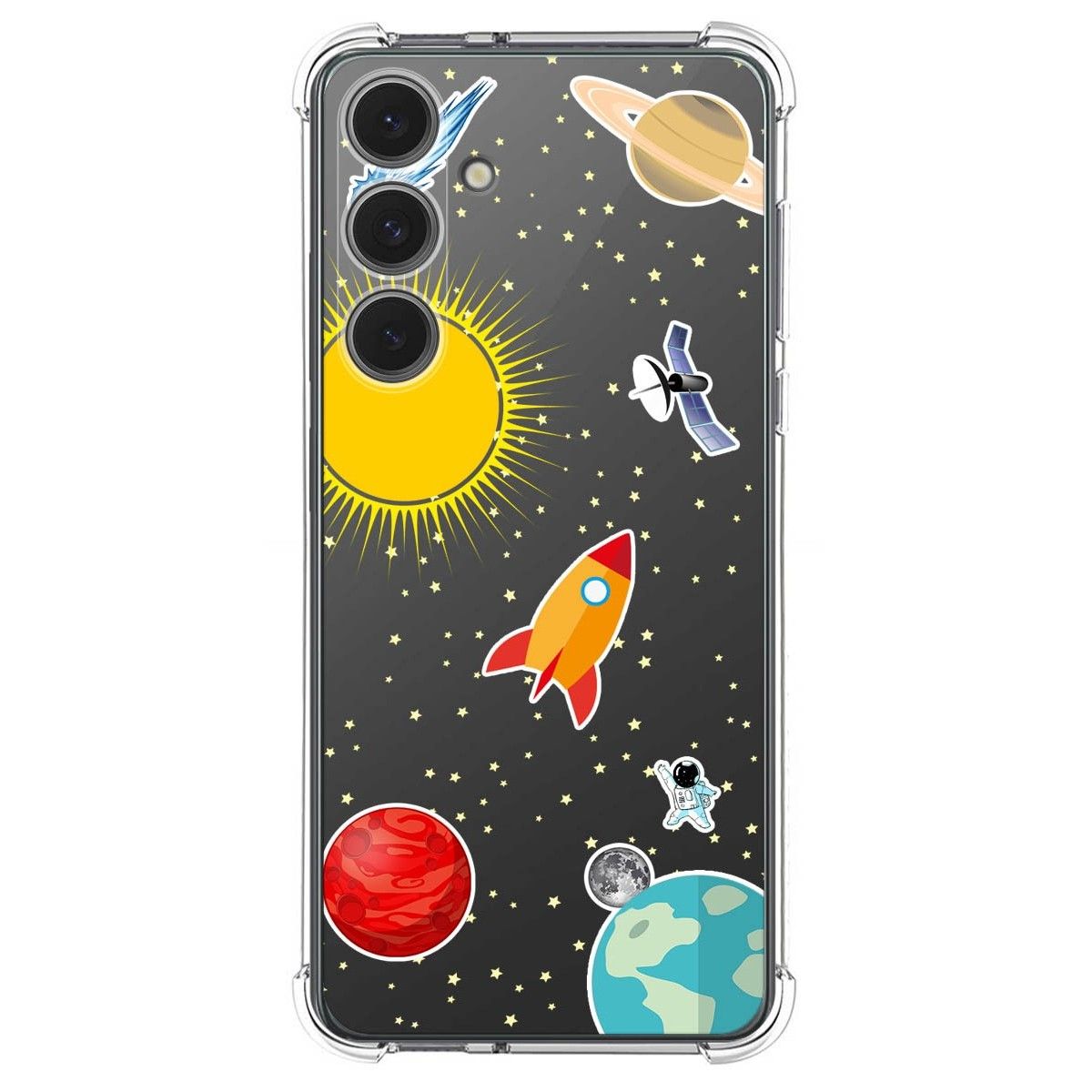 Funda Silicona Antigolpes para Samsung Galaxy S24 FE 5G diseño Espacio Dibujos