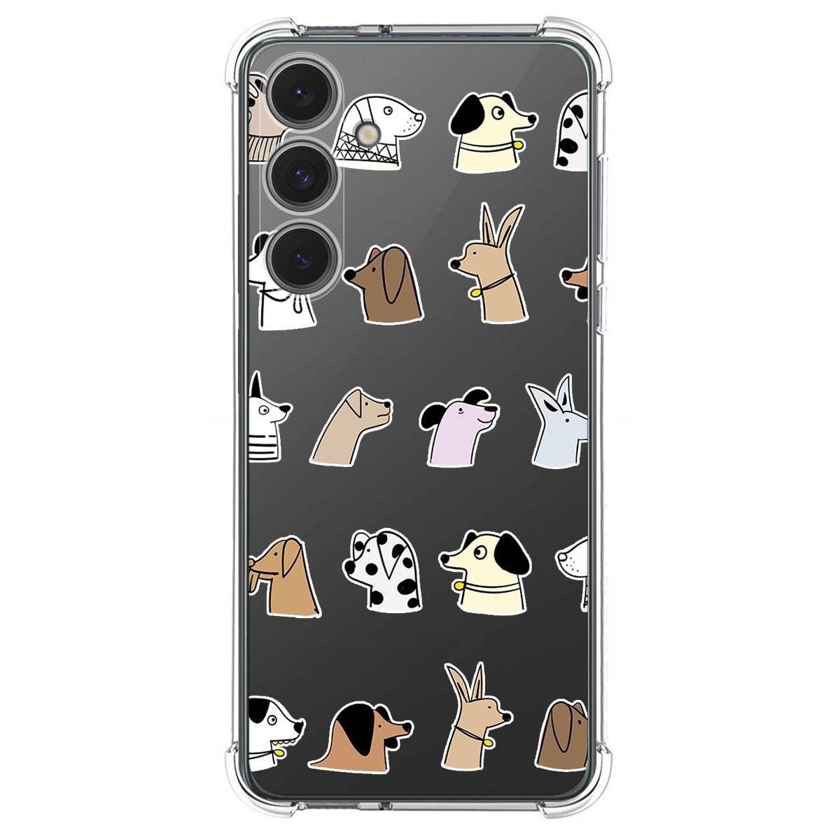 Funda Silicona Antigolpes para Samsung Galaxy S24 FE 5G diseño Perros Dibujos