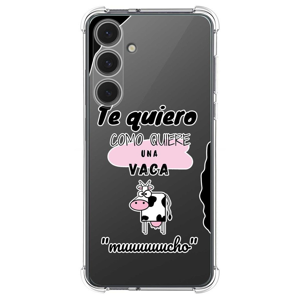 Funda Silicona Antigolpes para Samsung Galaxy S24 FE 5G diseño Vaca Dibujos
