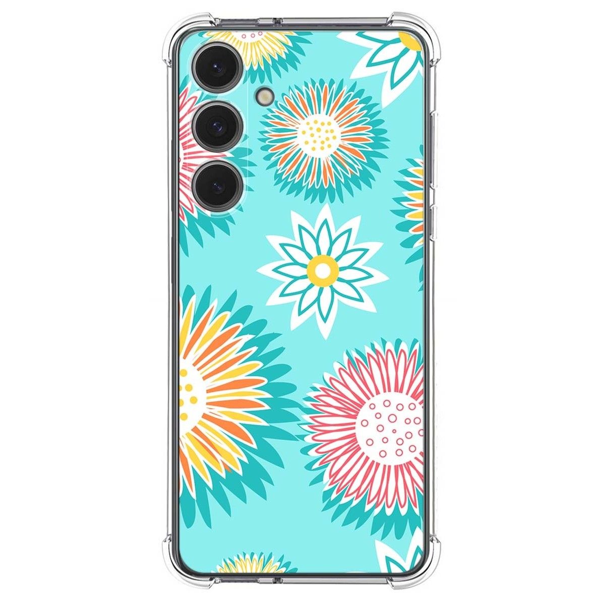 Funda Silicona Antigolpes para Samsung Galaxy S24 FE 5G diseño Flores 05 Dibujos