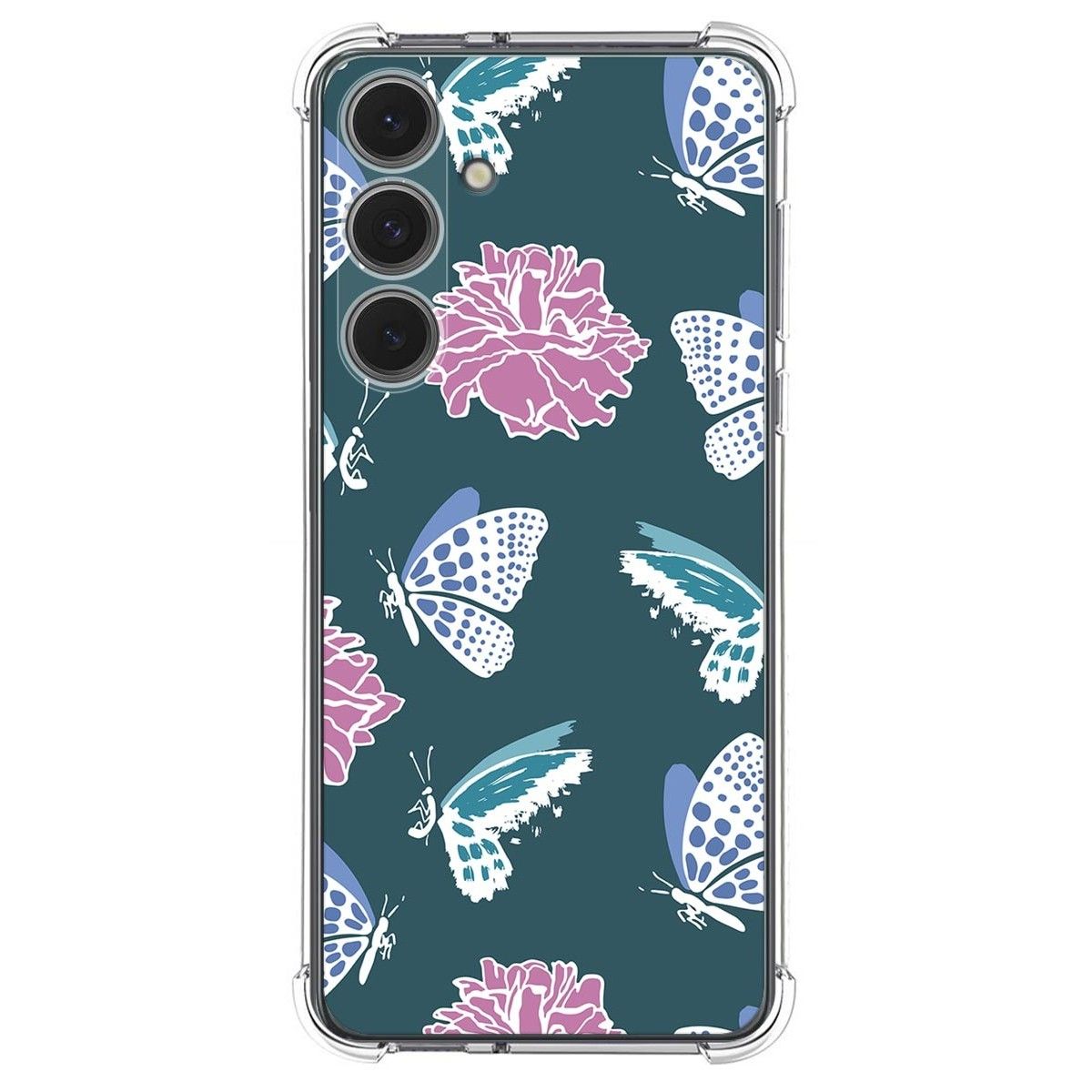 Funda Silicona Antigolpes para Samsung Galaxy S24 FE 5G diseño Flores 10 Dibujos