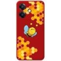 Funda Silicona Líquida Roja para Oppo A60 5G diseño Abeja Dibujos