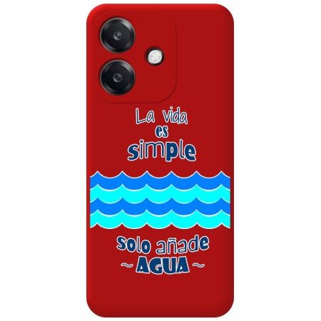 Funda Silicona Líquida Roja para Oppo A60 5G diseño Agua Dibujos