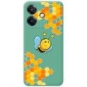 Funda Silicona Líquida Verde para Oppo A60 5G diseño Abeja Dibujos