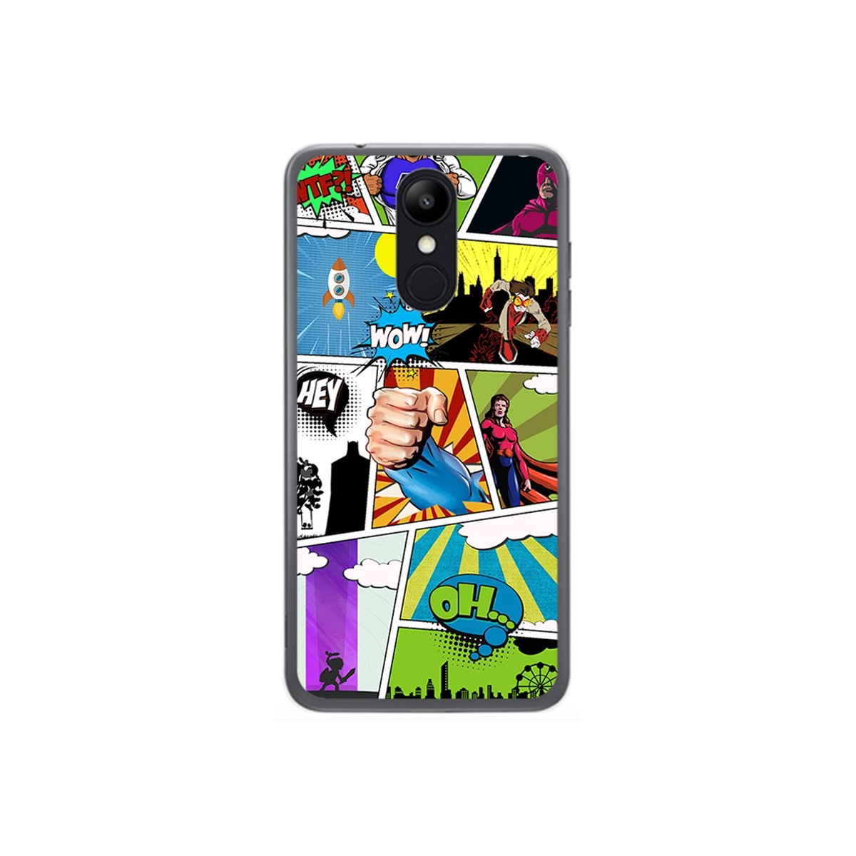Funda Gel Tpu para Lg K9 Diseño Comic Dibujos