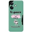 Funda Silicona Líquida Verde para Oppo A60 5G diseño Vaca Dibujos